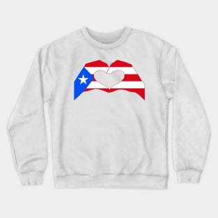 We Heart Puerto Rico Patriot Flag Series Crewneck Sweatshirt